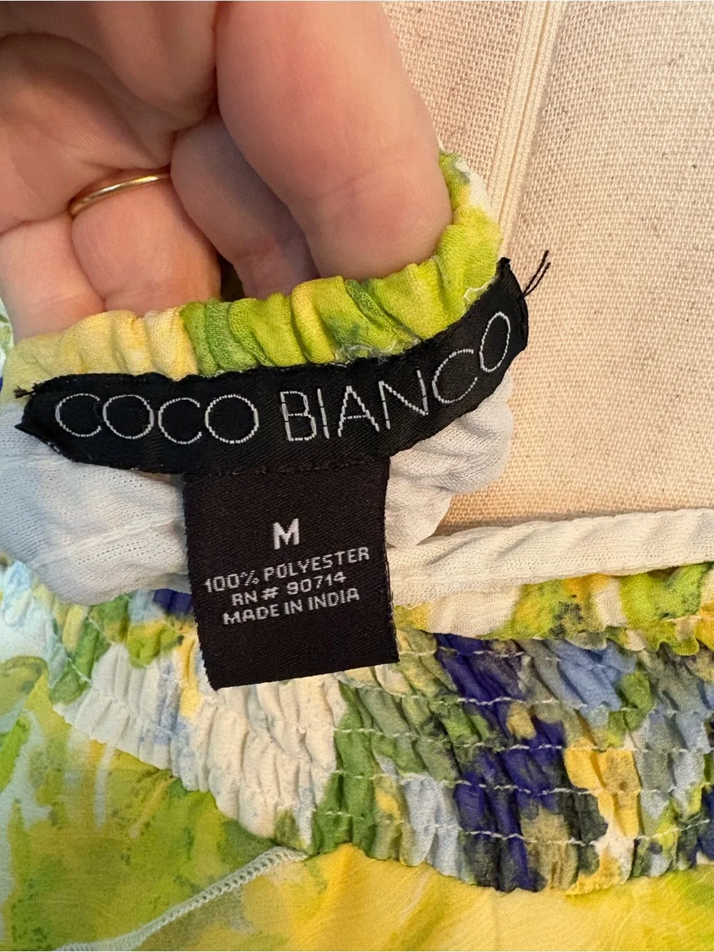 Coco Bianco Yellow, Blue & Green Floral Ruffled Midi Skirt - Picture 7 of 12